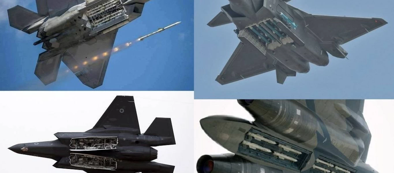 Su-57: Αυτή είναι η αποθήκη μεταφοράς οπλισμού σε σχέση με τα άλλα μαχητικά 5ης γενιάς